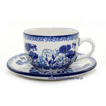 Filiżanka 0,2L + spodek II Gatunek dek. Niebieskie Kwiaty